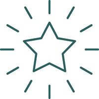 Star Line Gradient Round Corner Icon vector