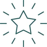 Star Line Gradient Round Corner Icon vector