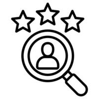 Talent Search icon line illustration vector