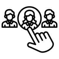 Candidate Selection icon line illustration vector