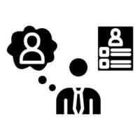 Interview Evaluation icon line illustration vector