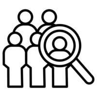 Candidate Screening icon line illustration vector