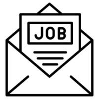 Job Offer icon line illustration vector