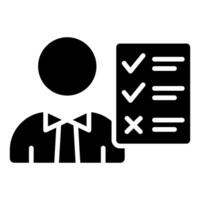 Candidate Assessment icon line illustration vector