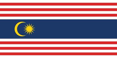 flag of kuala lumpur city,malaysia vector