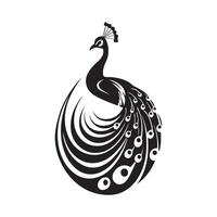 pavo real logo diseño ilustración, gráficos, Arte y imágenes vector