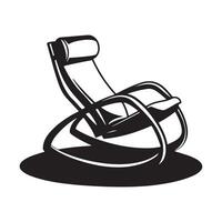 Rocking chair Image, art Design on white background vector