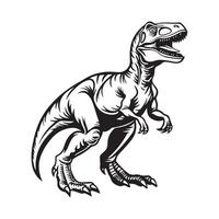 Albertosaurus Dinosaur On White Background, Illustration of a Albertosaurus vector