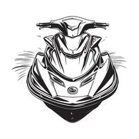 Jet Ski Image, Art, Icons, and Graphics on white background vector