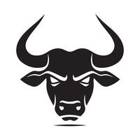 Bull Head Simple logo isolated on white background vector