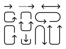 Arrows signs set. scalable graphics vector