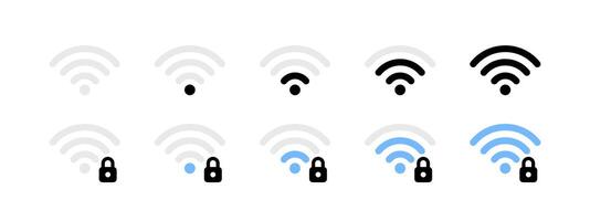 Wireless connection icons vector