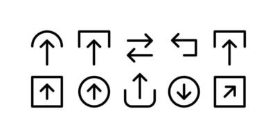 flechas íconos colocar. escalable gráficos vector