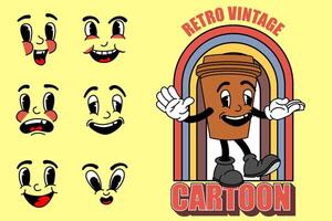 Retro Vintage Cartoon Mascot vector