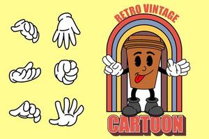 Retro Vintage Cartoon Mascot vector