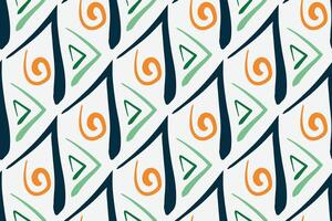 Simple seamless pattern. Multicolored lines on a white background. Ornament with imitation of embroidery. illustration. vector