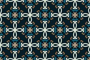 vintage seamless pattern with blue color vector