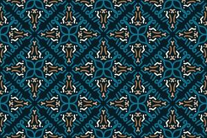 vintage seamless pattern with blue color vector