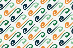 Simple seamless pattern. Multicolored lines on a white background. Ornament with imitation of embroidery. illustration. vector