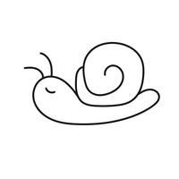 Snail. illustration in doodle style vector