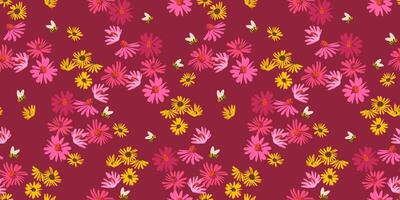 Floral seamless pattern. design for paper, cover, fabric, interior decor and other use vector