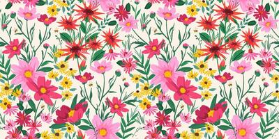 Floral seamless pattern. design for paper, cover, fabric, interior decor and other use vector