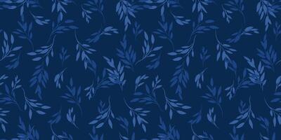 Blue floral seamless pattern. design for paper, cover, fabric, interior decor and other uses vector