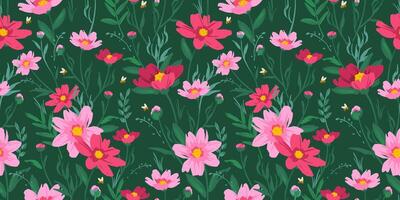 Floral seamless pattern. design for paper, cover, fabric, interior decor and other use vector