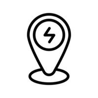 charging location outline icon pixel perfect design good for website and mobile app vector