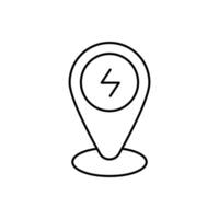 charging location thin outline icon design good for website and mobile app vector