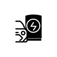 charging station solid icon design good for website and mobile app vector