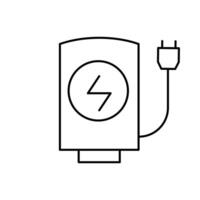 charging station thin outline icon design good for website and mobile app vector