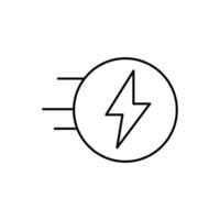 fast charging thin outline icon design good for website and mobile app vector