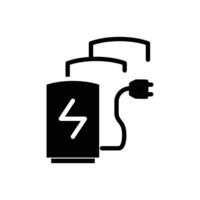 charging station solid icon design good for website and mobile app vector