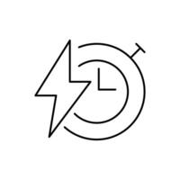 charging time thin outline icon design good for website and mobile app vector