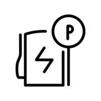 charging station outline icon pixel perfect design good for website and mobile app vector