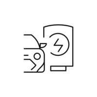 charging station thin outline icon design good for website and mobile app vector