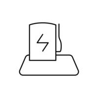 charging station thin outline icon design good for website and mobile app vector