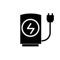 charging station solid icon design good for website and mobile app vector