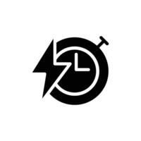 charging time solid icon design good for website and mobile app vector