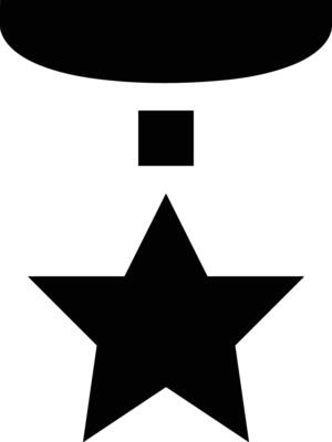 Star icon symbol image for rangking or rating reward