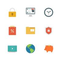 Flat design icons symbols for website vector