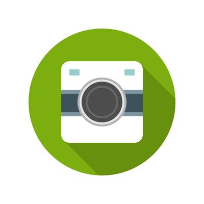 Flat Photographer Professional Retro Photo Camera icon