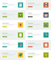 Website Headers or Promotion Banners Templates and Flat Icons vector