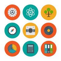 Flat design icons vector