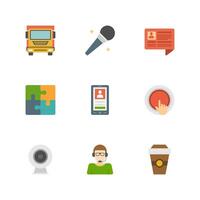 Flat design icons symbols for website vector