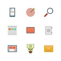 Flat design icons symbols for website vector