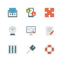 Flat design icons symbols for website vector