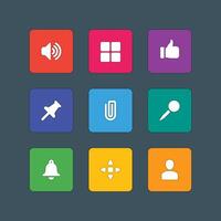 Material design style icons sign and symbols vector