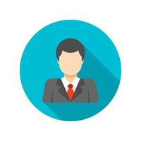 Flat Busness Man User Profile Avatar in Suit vector